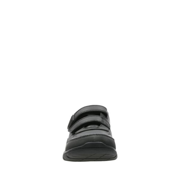 Clarks Boys Venture Walk School Shoes Black | CA-3210465